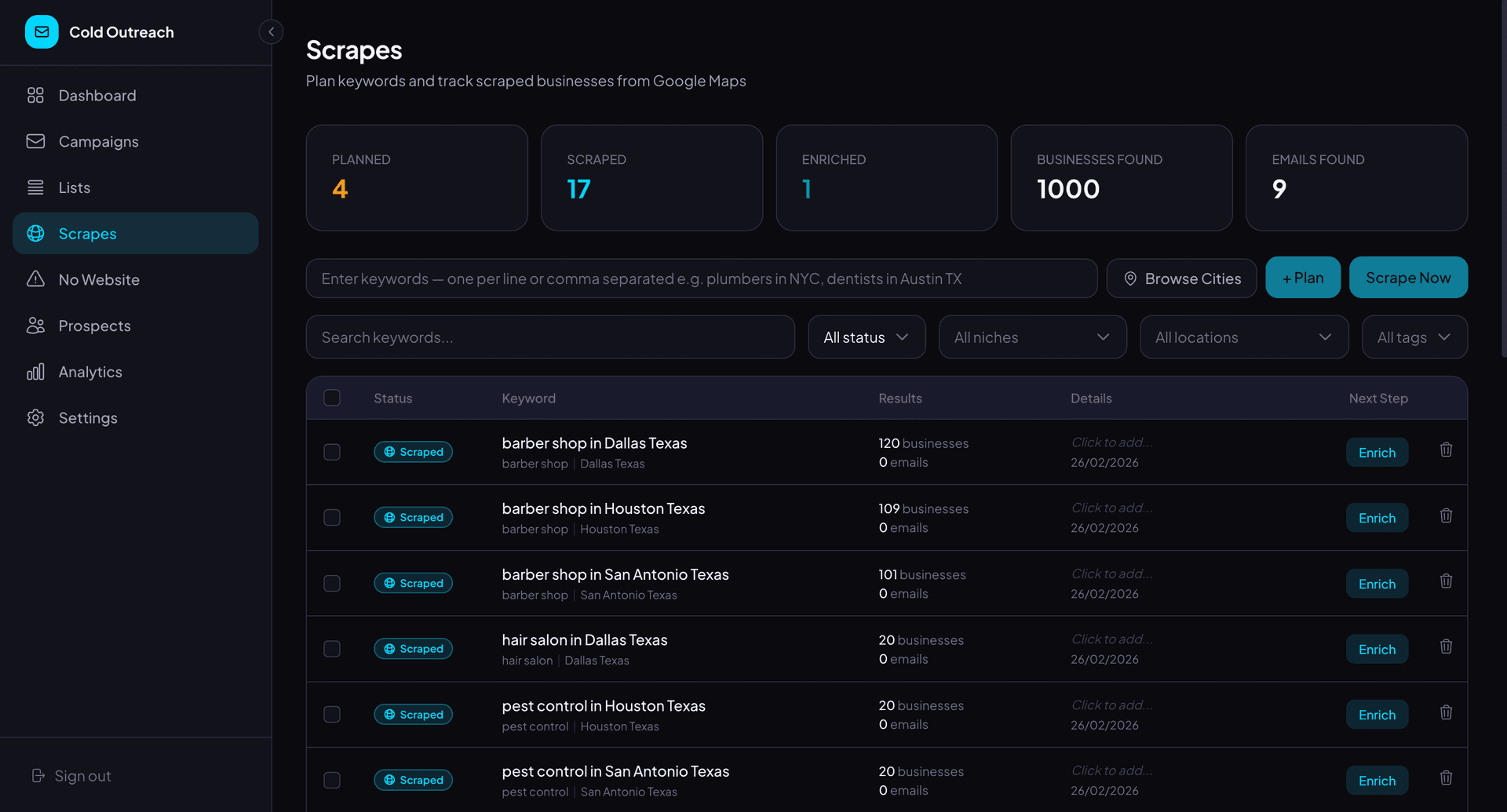 Cold Email Outreach Platform screenshot 3