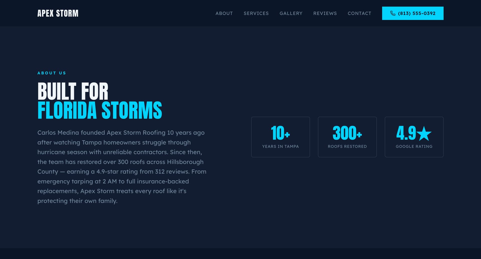 Apex Storm Roofing — Tampa, FL screenshot 1