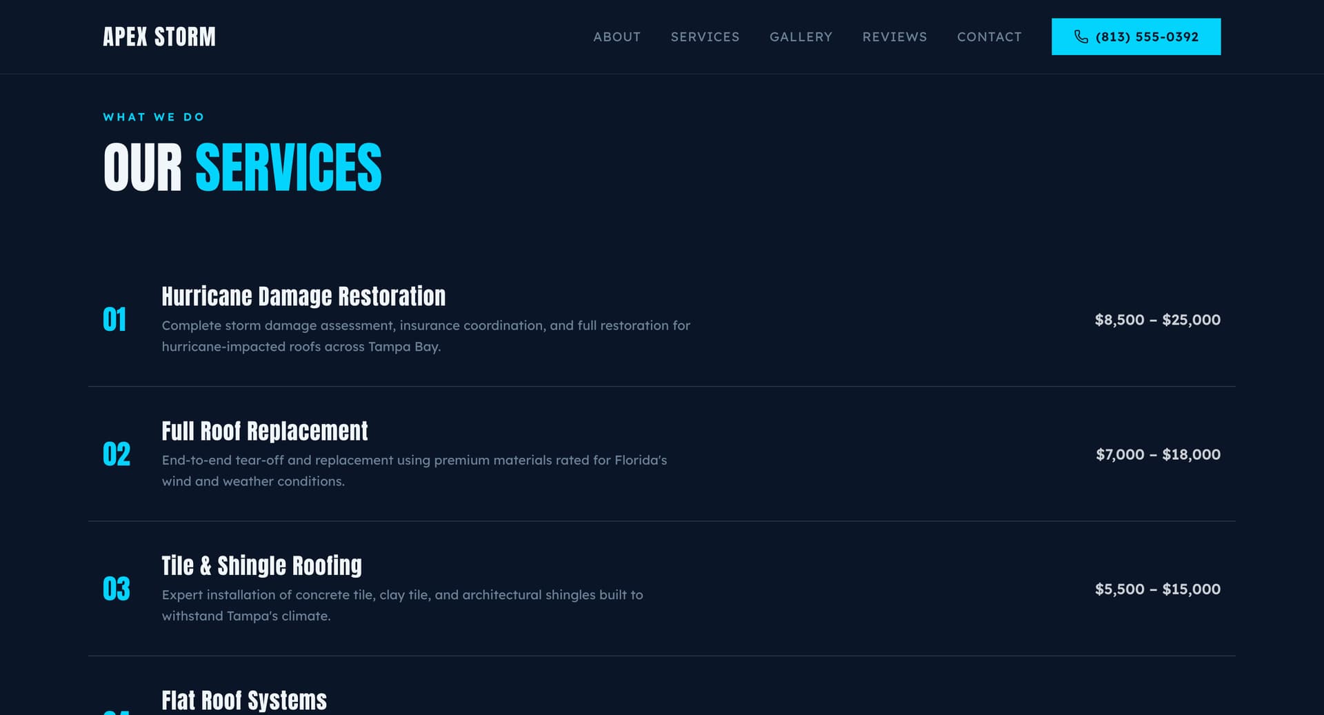 Apex Storm Roofing — Tampa, FL screenshot 2