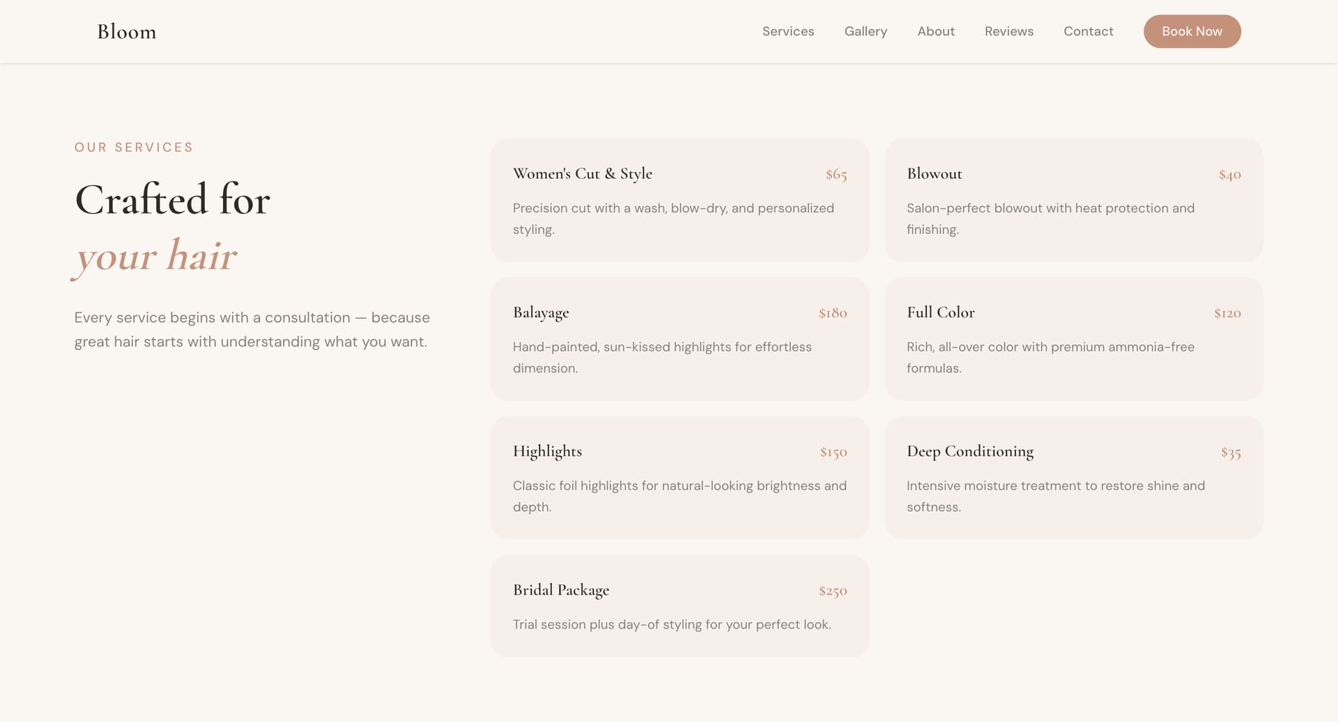 Bloom Hair Studio — Austin, TX screenshot 1