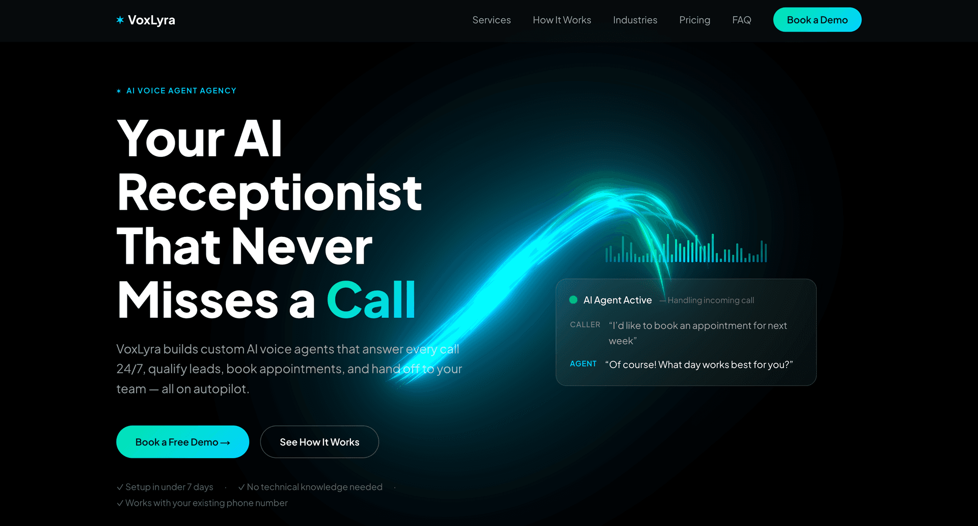 VoxLyra — AI Voice Agents screenshot 1